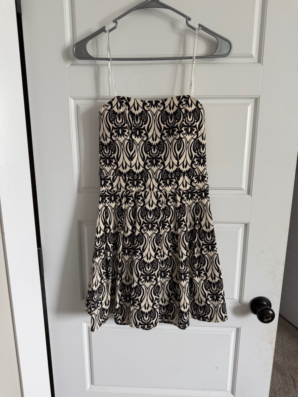 B. Darlin Black and Cream Floral Scroll Dress